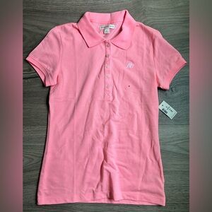 Aeropostale Pink Polo Top - Women's Classic Fit Size Medium